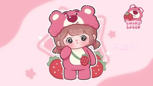 可爱草莓小女孩