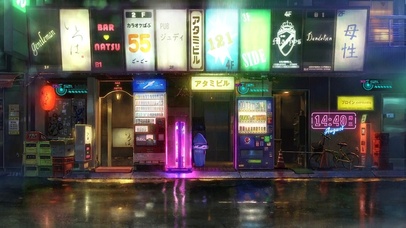 霓虹的日本灯街区