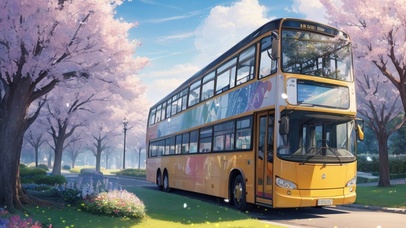 路边的双层巴士