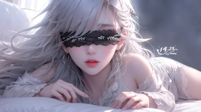 可爱性感蒙眼女孩