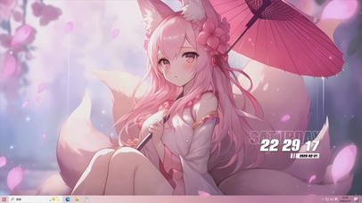 狐耳少女桌面主题