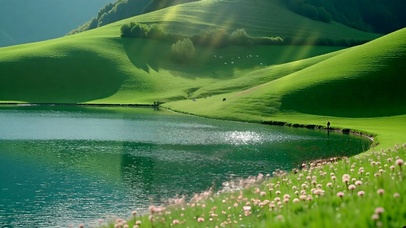 极致治愈！解压护眼草原湖泊~