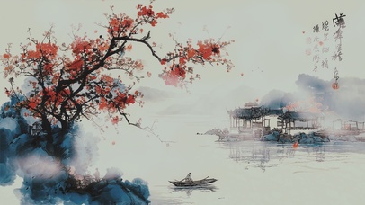 古风江南AI水乡风景