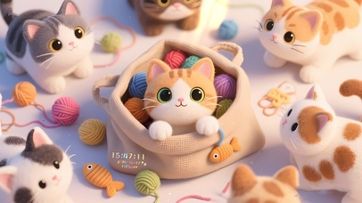 毛毡风可爱橘猫