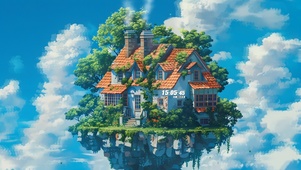 云雾悬浮小屋
