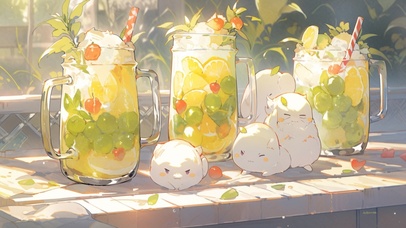 夏日清凉冰饮一起来喝