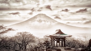 水墨风庭院