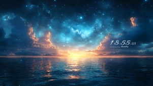 唯美大海星空