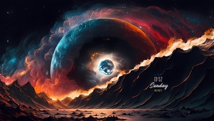 唯美彩晕星球