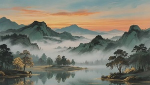 国风山水风景