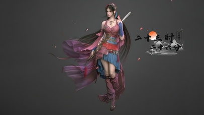 古风樱花剑士美女