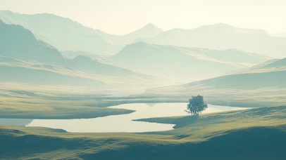 绿色护眼草原丘陵