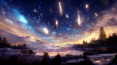 4k 唯美梦幻夜空流星雨