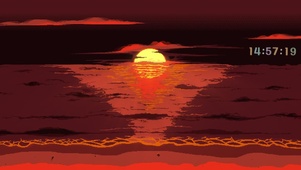 像素风夕阳