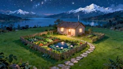 蔬果荷塘篱笆小屋