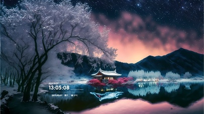 唯美夜空樱花落