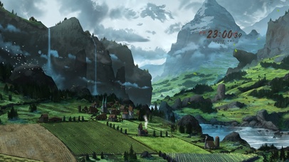 治愈护眼山边村庄