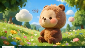  可爱毛毡小熊