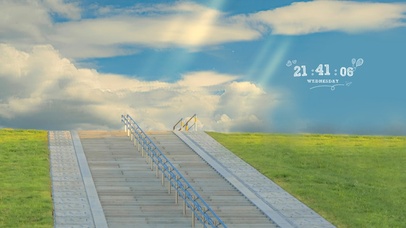 唯美蓝天白云草地