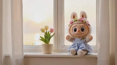 和labubu一起看日落