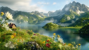 4K 青山绿水 碧水蓝天