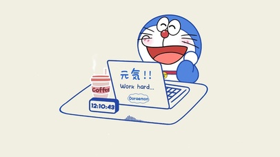 4K可爱元气多啦a梦