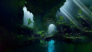 4k 治愈护眼青山洞湖