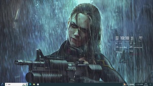 雨天美女主题