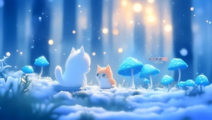 雪地里的猫咪