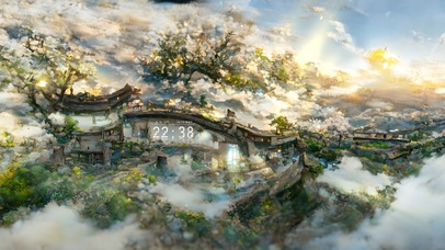 唯美梦幻古风小镇