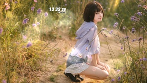 高清短发长腿美女