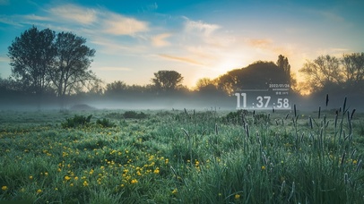 4K唯美治愈清晨乡村田野风景