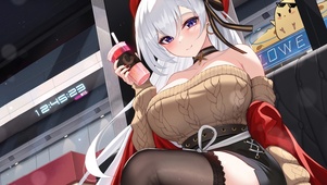 4K性感黑丝清纯奶茶少女
