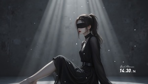 黑衣美女