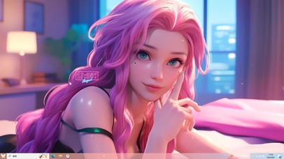 粉红芭比女孩主题