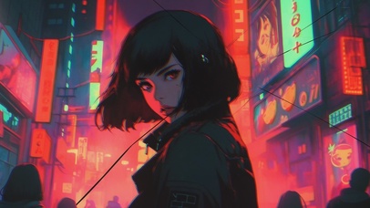 时尚の简约少女涂鸦