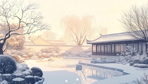 雪中的园林