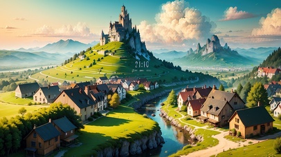 4K唯美治愈动漫清晨乡村