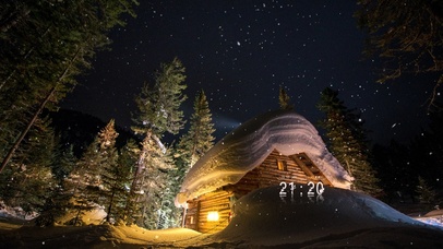 治愈林中小屋（带真实时间）