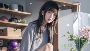 可爱文静少女
