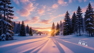 雪地阳光