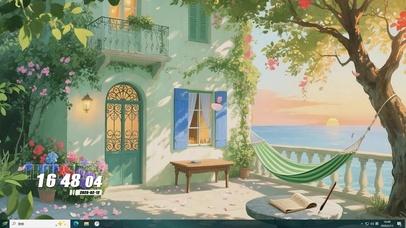 房屋海景树木桌面主题