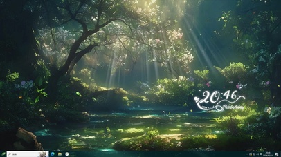 护眼绿色森林-桌面主题