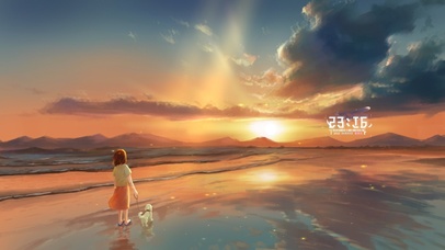 唯美夕阳海上落日
