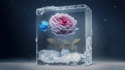 4K梦幻玫瑰立方体