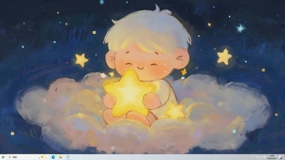 夜景男孩桌面主题