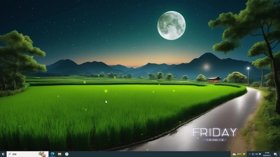 夜晚美丽乡下风景