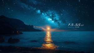 唯美海岸星空