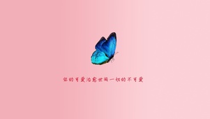 粉色简约蝴蝶壁纸