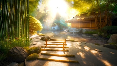 阳光竹林温泉小屋